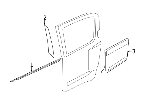 Exterior Trim - Rear Door for 2009 INFINITI QX56 #0