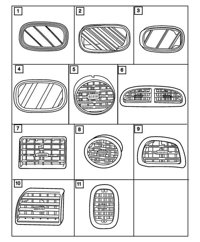 QU68XTMAB - Air Conditioning &amp; Heater: Air Conditioning &amp; Heater Outlet for Mopar Image