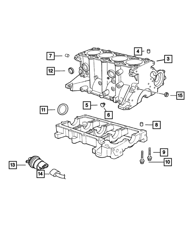 4694106 - Engine 2.4L Four Cylinder: Engine Block To Bedplate Dowel for Mopar Image