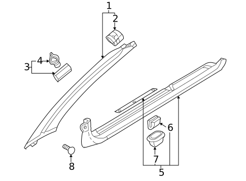Interior Trim - Pillars for 2003 Chrysler Sebring #2