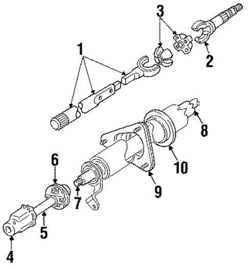 Shaft & Internal Components for 1990 Dodge W150 #1