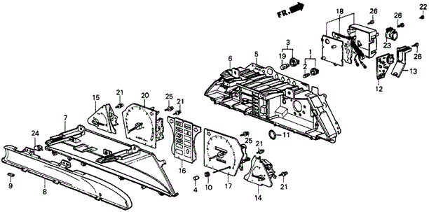 Meter Components (Denso) for 1987 Honda Civic #0