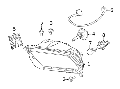 Headlamp Components for 2013 Ford Mustang #0