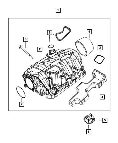 Manifolds and Vacuum Fittings for 2012 Jeep Grand Cherokee #1