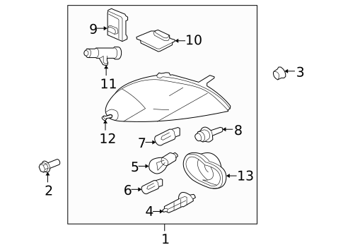 Headlamp Components for 2014 Jaguar XKR #0