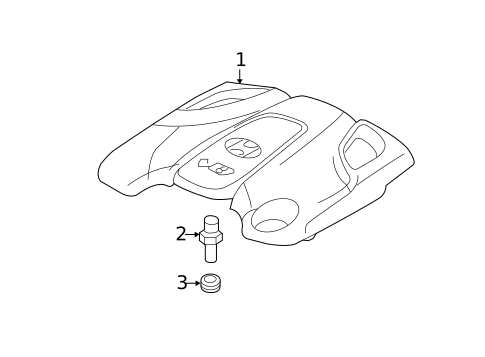 Engine Appearance Cover for 2012 Hyundai Equus #0