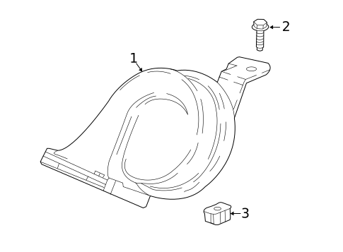 Horn for 2021 Chevrolet Camaro #0