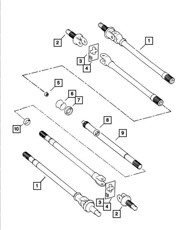5003004AA - Front Suspension &amp; Drive: Front Axle U Joint for Mopar Image