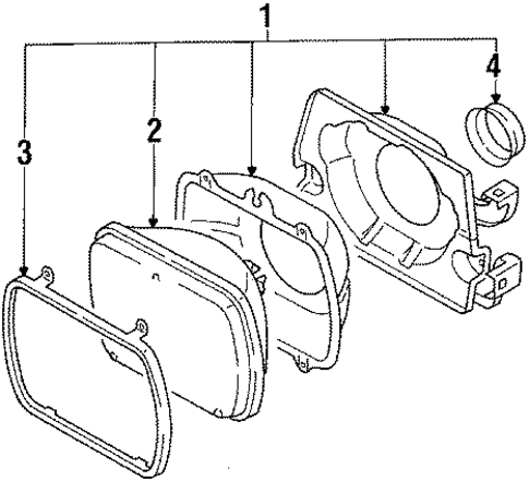 Headlamp Components for 1991 Isuzu Pickup #0