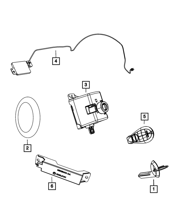 56046730AH - Electrical: Integrated Key Fob Transmitter for Mopar Image image