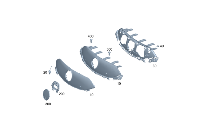 2978808400 - Bumper/Fender/Hood: Radiator Shell for Mercedes-Benz: EQS 450, EQS 450+, EQS 580, EQS AMG Image image