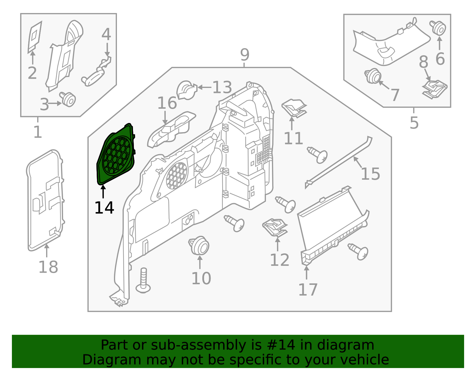 85738-A9000DAA - Speaker Grille 2015-2021 Kia Sedona | Kia Parts Space