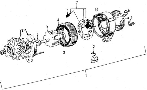 Alternator for 1984 Isuzu I-Mark #1