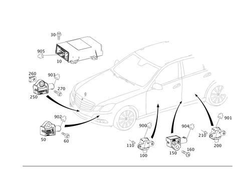 Belt Tensioner, Airbag and Side Airbag for 2011 Mercedes-Benz E 550 #0
