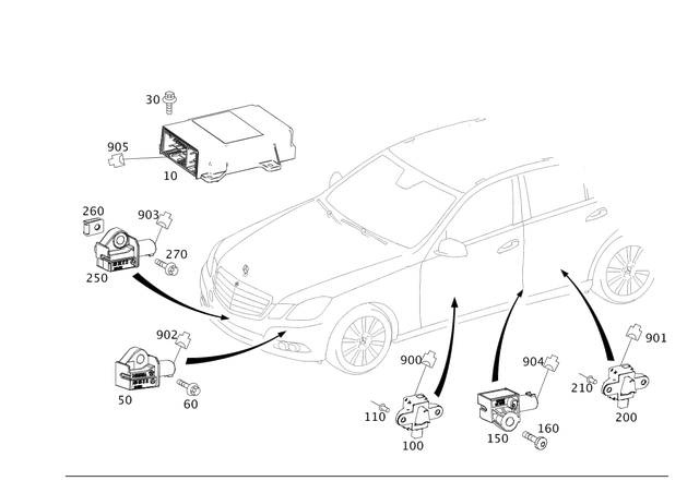 2129014204 - Electrical System: Control Unit, Airbag for Mercedes-Benz: E250, E350, E400, E550, E63 AMG, E63 AMG S Image image