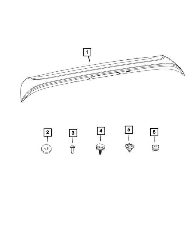 6FG39TZZAF - Exterior Ornamentation: Liftgate Spoiler for Mopar Image image