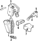 4612523 - Engine: Engine Air Intake Resonator Bracket for Chrysler: Voyager | Dodge: Caravan, Grand Caravan Image