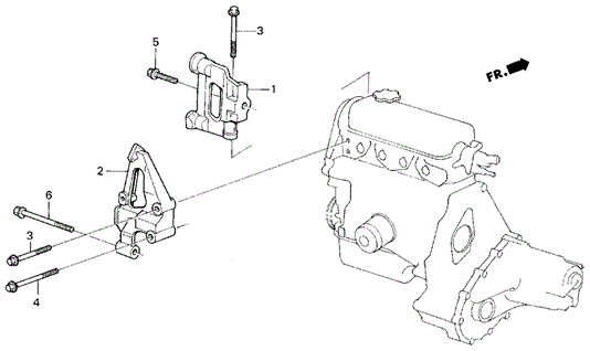 P.S. Pump Bracket 4DR for 1987 Honda Civic #0