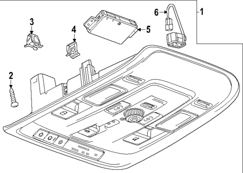 Overhead Console for 2025 Chevrolet Suburban #1