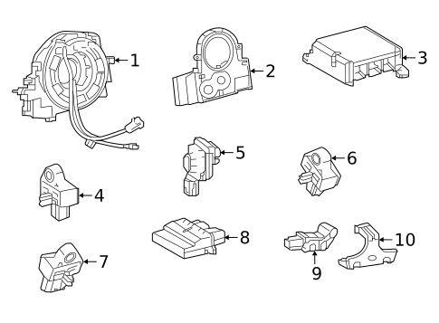 Air Bag Components for 2025 Toyota Corolla #3