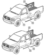 55077167AC - Exterior Ornamentation: Cab Molding, Left for Mopar Image