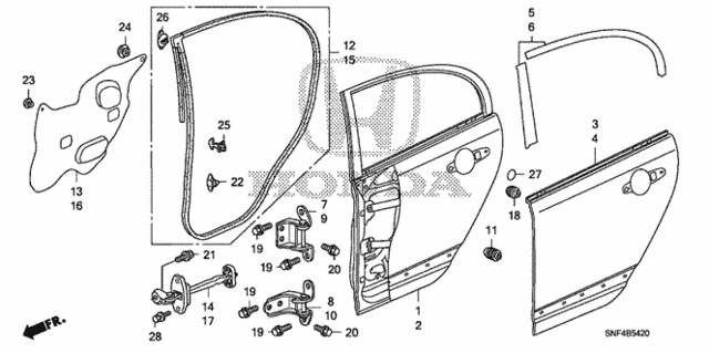 Rear Door Panels for 2006 Honda Civic #0