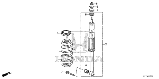 Rear Shock Absorber for 2016 Honda CR-Z #0