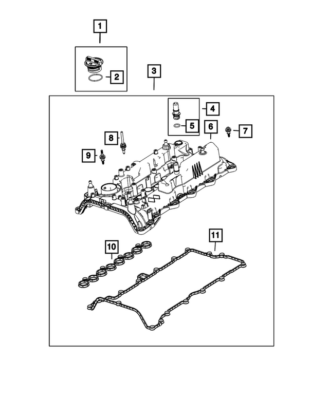 68550774AB - : Spark Plug Well Gasket for Mopar Image