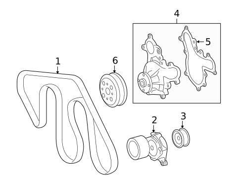 Belts & Pulleys for 2012 Toyota Sequoia #0