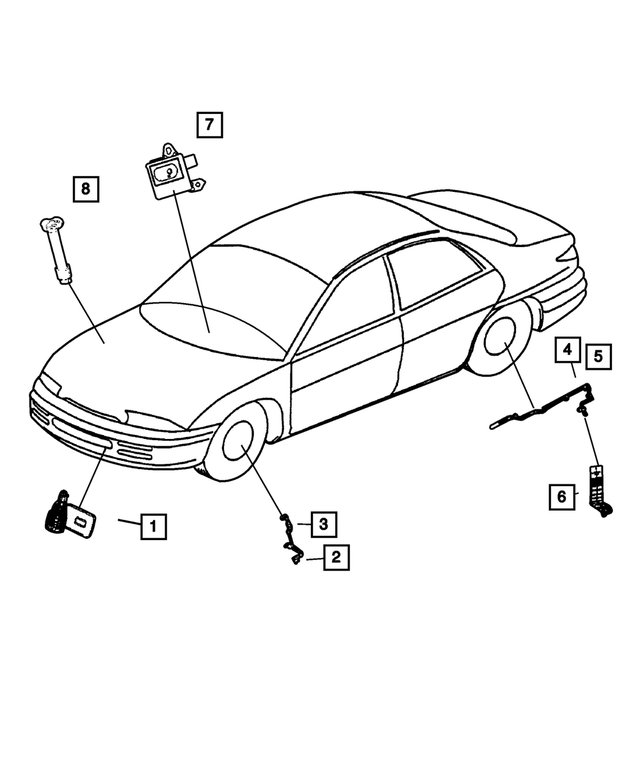 4764676AA - Electrical: Anti-lock Brakes Sensor, Right Front for Mopar Image image