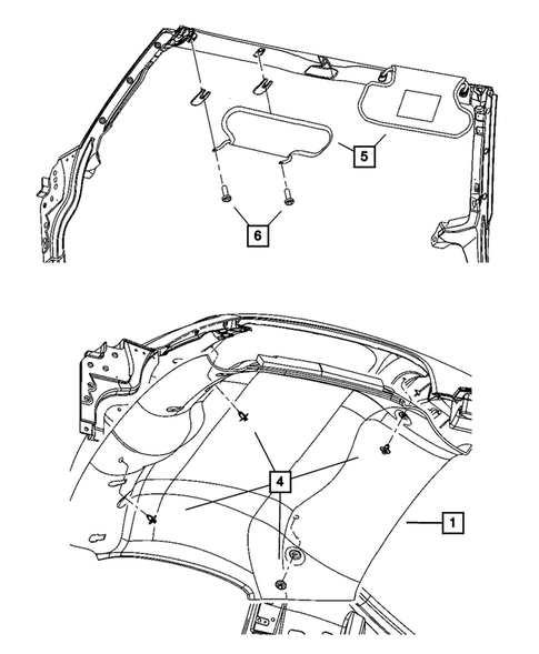 Headliners-Visors-Assist Straps for 2015 Dodge Viper #0