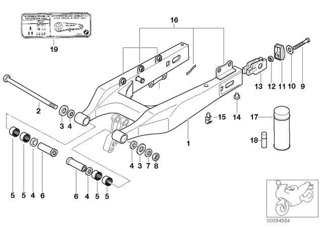 33172345433 - : Plate Right for BMW-Motorrad Image
