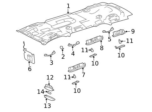 Interior Trim - Roof for 2019 Chevrolet Silverado 1500 #1