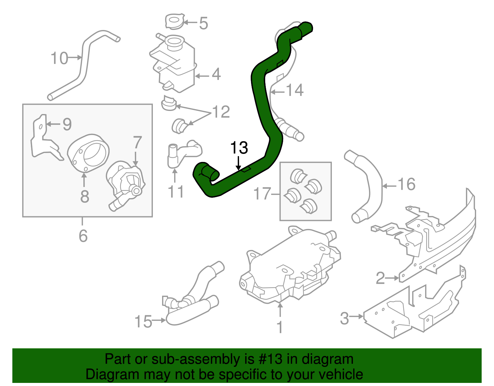 Heater Hose - Nissan (92410-3NA0A)