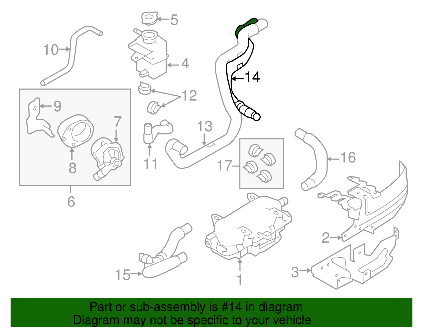 Heater Hose - Nissan (92401-3NA0A)