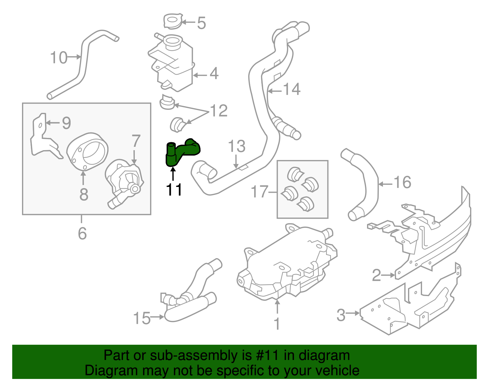 Reservoir Hose - Nissan (92414-3NA0A)