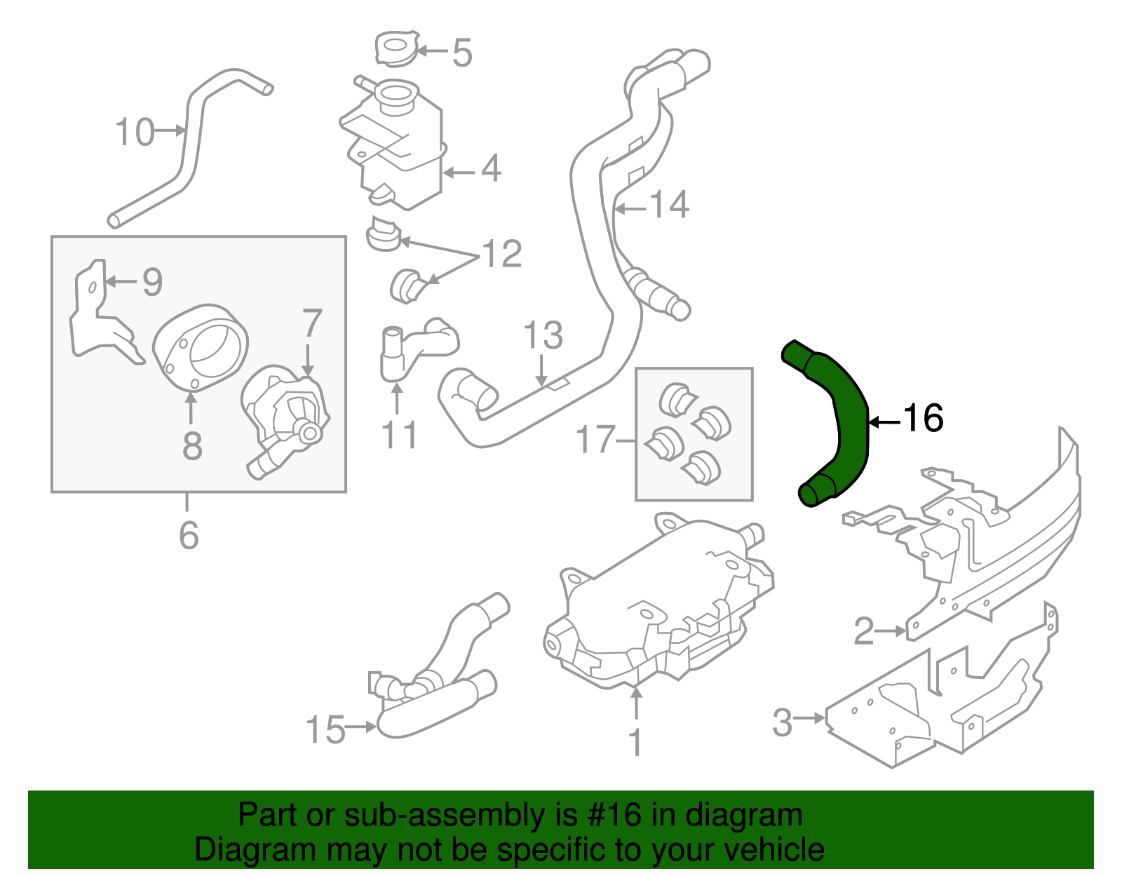 Heater Hose - Nissan (92412-3NA0A)
