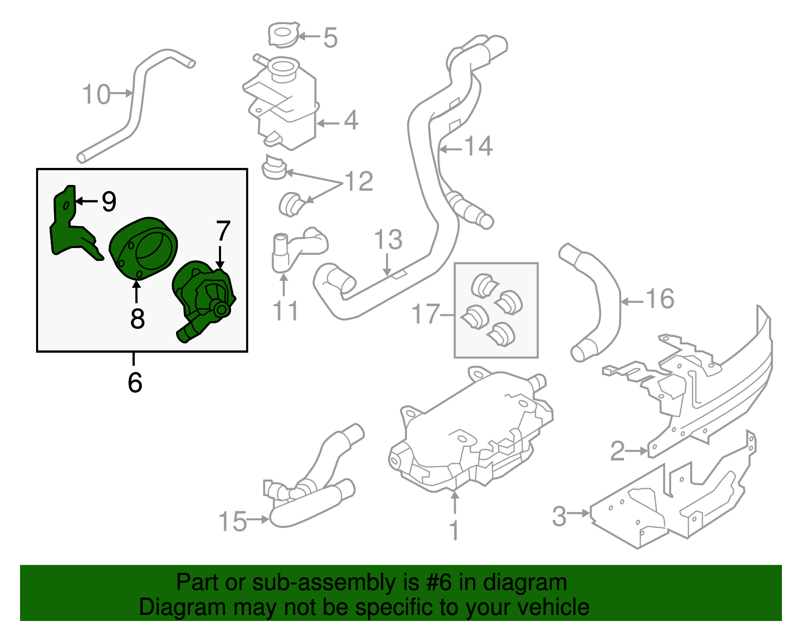 Water Pump Assembly - Nissan (92516-3NA0A)