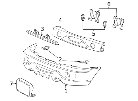 Bumper & Components - Front for 2002 Lincoln Blackwood #0