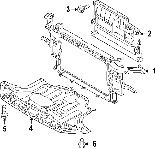 64101BF000 - : Radiator Support for Hyundai Image