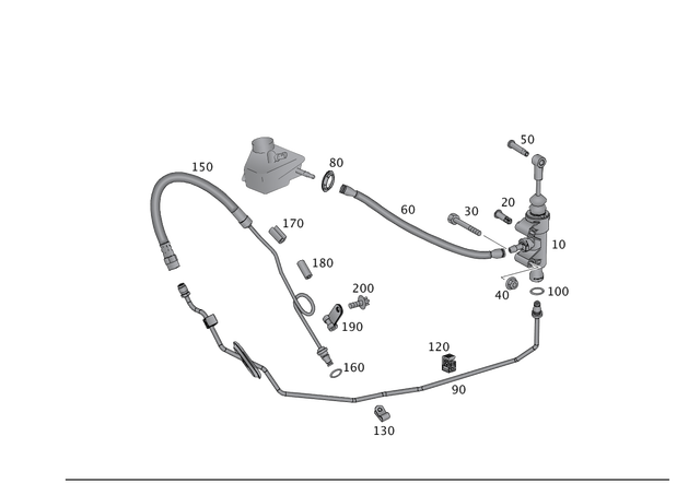 1722900212 - Pedal Assembly: Clutch Master Cylinder for Mercedes-Benz: SLC300, SLC43 AMG, SLK250, SLK300, SLK350, SLK55 AMG Image image