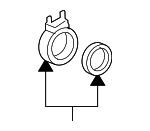 95510620900 - Cooling System: Auxiliary Pump Gasket for Porsche: Cayenne Image