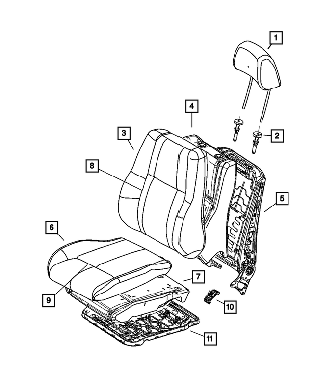 1PZ00ZJ3AA - Interior Trim: Front Headrest for Mopar Image