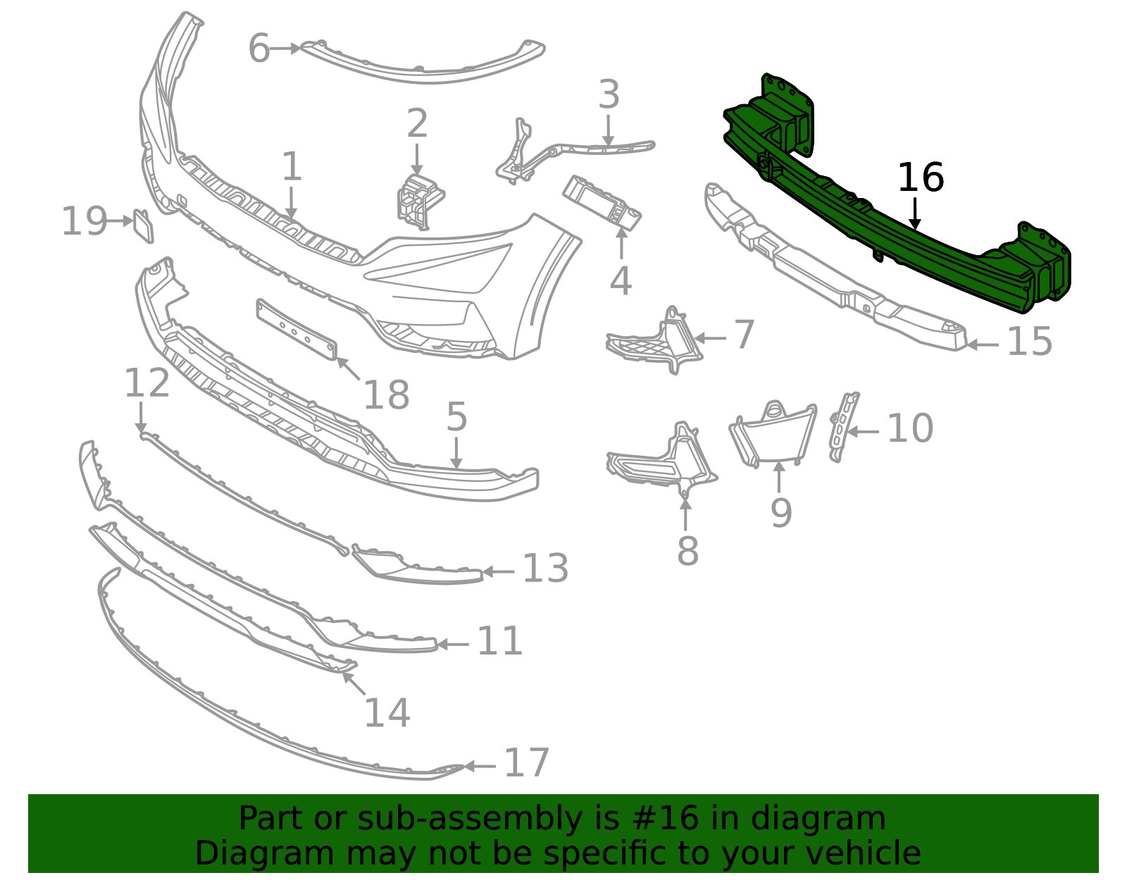 2024 Kia Carnival Impact Bar 64900-R0530 | QuirkParts