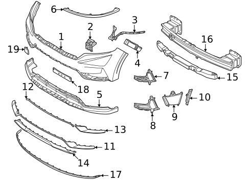 Bumper & Components - Front for 2022 Kia Carnival #0