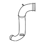 1J0129654AS - Engine: Intake Pipe for Volkswagen: Beetle, Golf Image