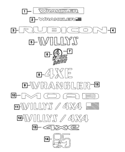 Decals and Tape strips for 2026 Jeep Wrangler #0