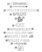 68673092AA - Exterior Ornamentation: Tailgate Decal for Mopar Image