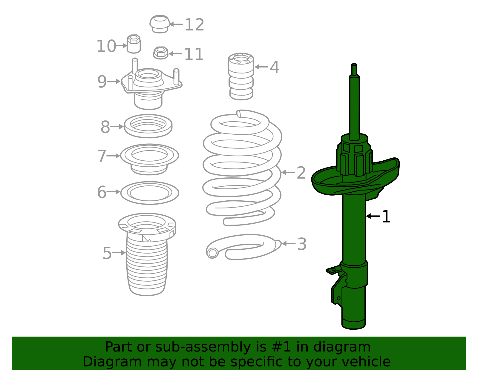 51621-TZ6-A01 - 2014-2020 Acura MDX - Shock Absorber Unit, L Front