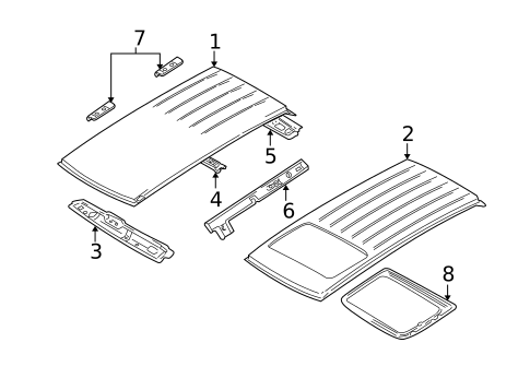 Roof & Components for 2004 Suzuki XL-7 #0